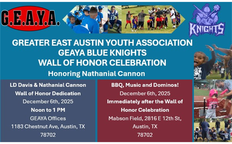 Join Us Dec. 6 for the LD Davis & Nathanial Cannon Wall of Honor Celebration!