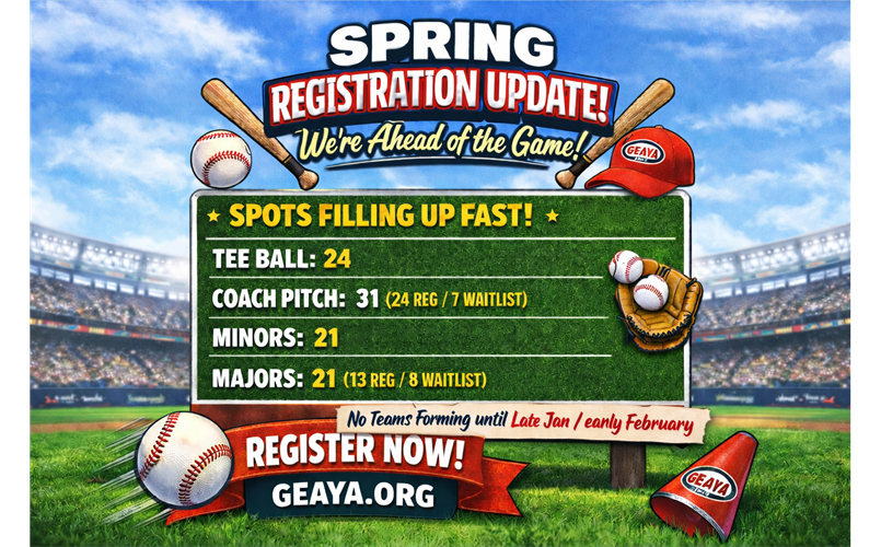 Spring 2026 Registration Update!